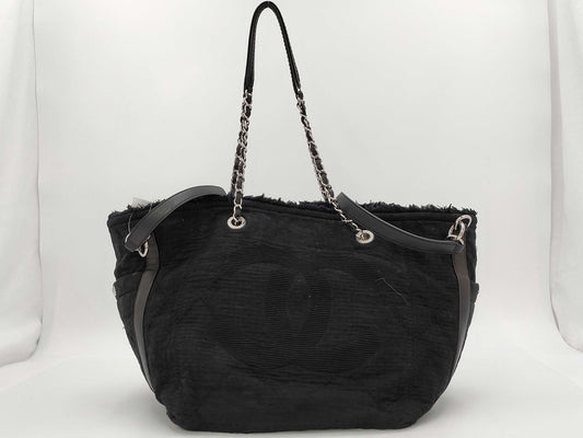 CHANEL Deca Coco 2-way Chain Tote Denim Tote Bag