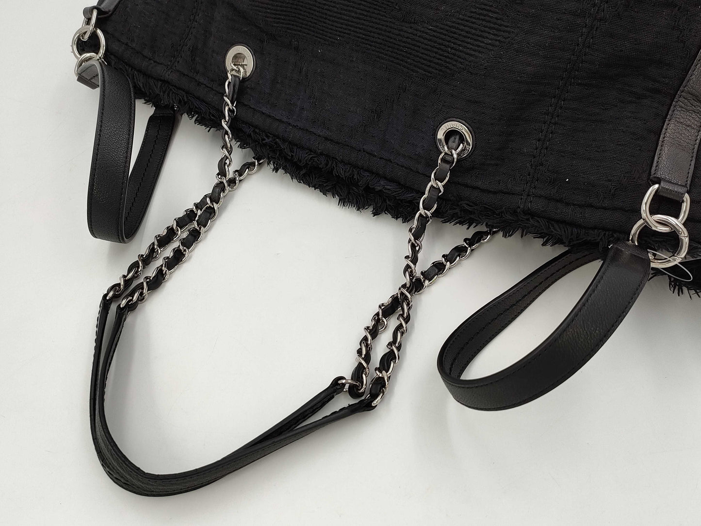 CHANEL Deca Coco 2-way Chain Tote Denim Tote Bag