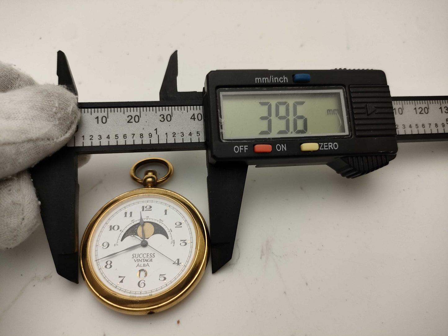 SEIKO Alba V338-0010 Success Moon Phase Pocket Watch