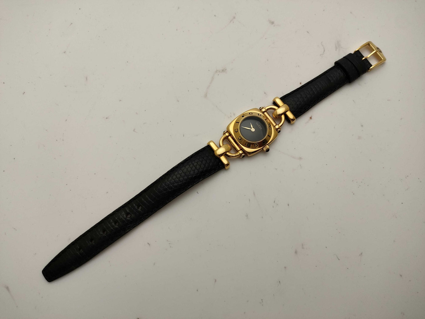 GUCCI 6300L Black Dial Horsebit Women's Watch