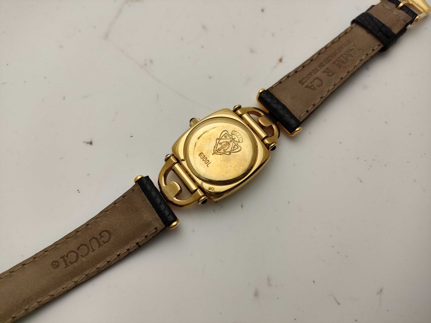 GUCCI 6300L Black Dial Horsebit Women's Watch