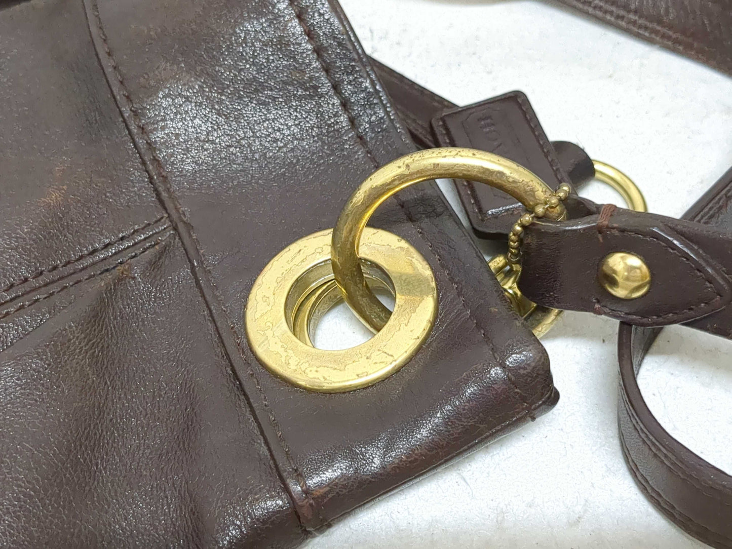 (10463_0064) COACH Leather Bag *4-piece set Tote Bag