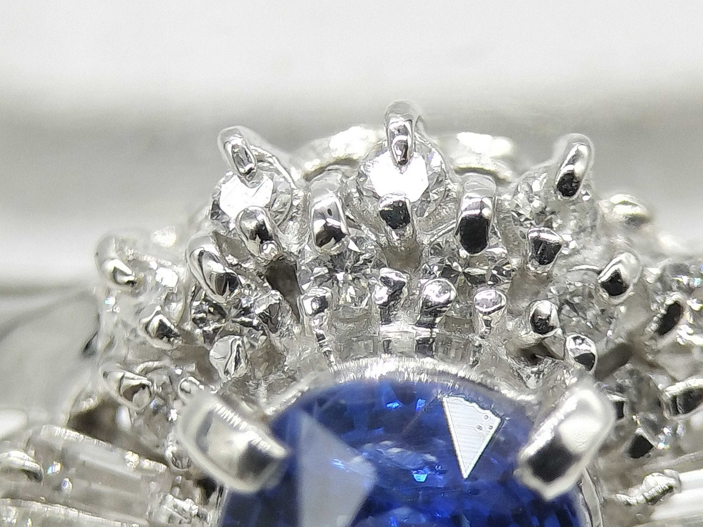 S1.00ct D0.23ct Pt900 5.0g Ring