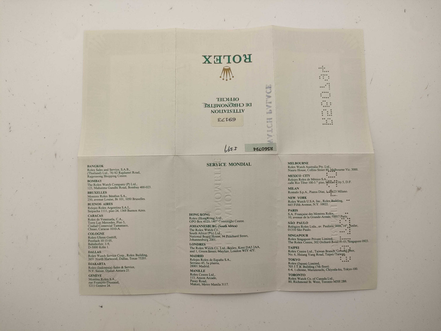 ROLEX Paper Gallery 69173 Other Accessories