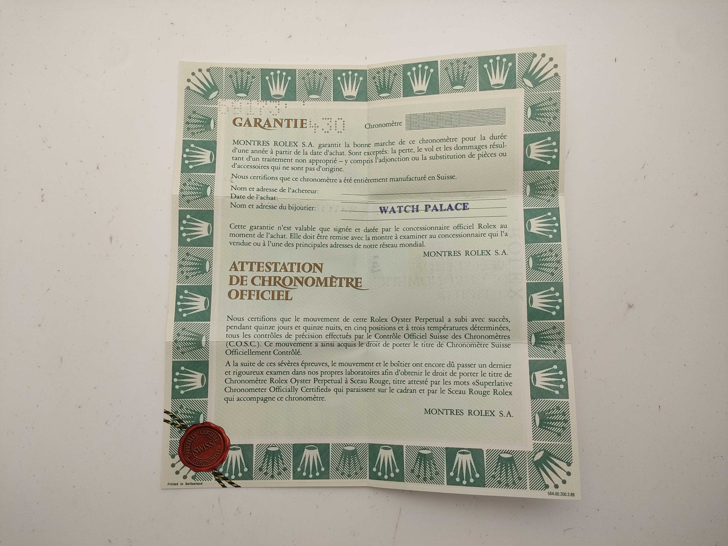 ROLEX Paper Gallery 69173 Other Accessories