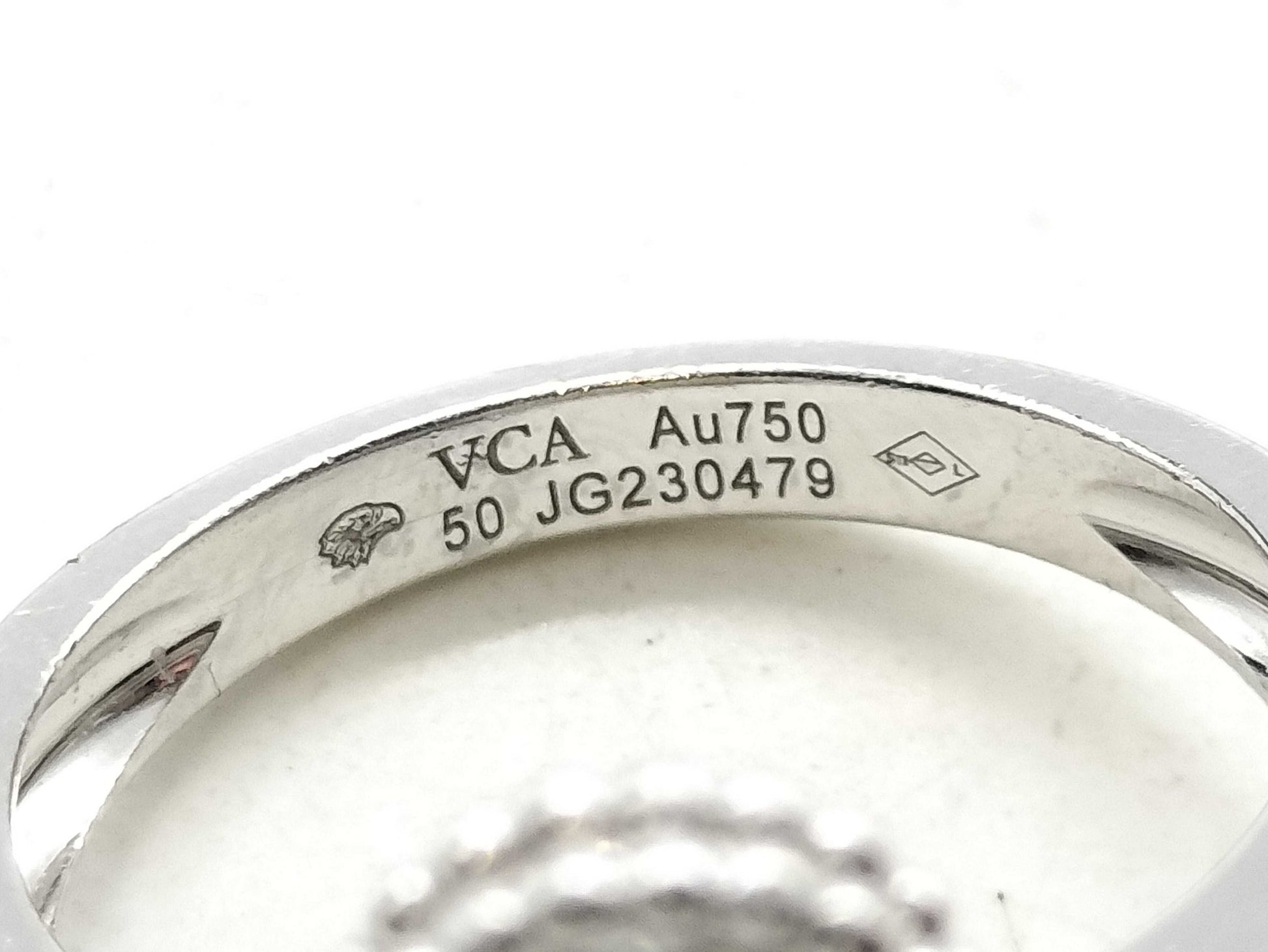 Van Cleef&Arpels Vintage Alhambra #50 Diamond WG Au750 6.3g Ring