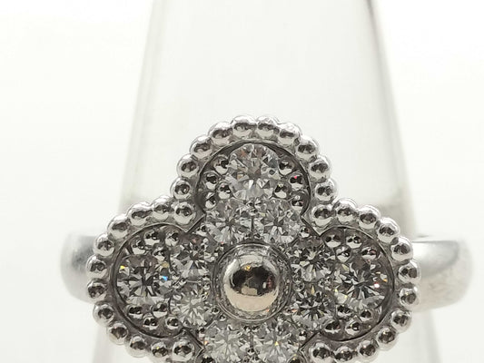 Van Cleef&Arpels Vintage Alhambra #50 Diamond WG Au750 6.3g Ring