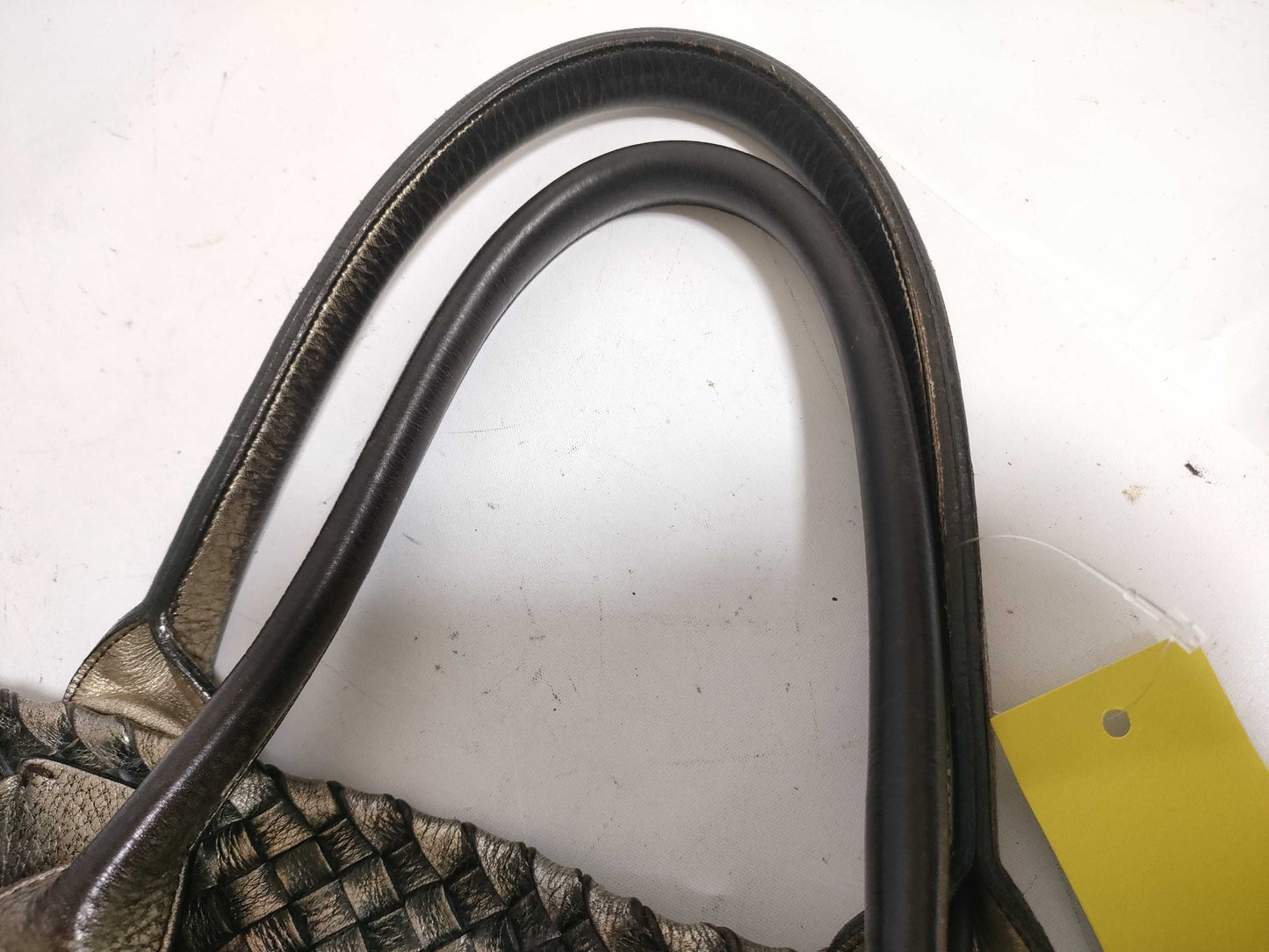 (10460_0286) BOTTEGA VENETA Intrecciato CavaMM Gold Handbag