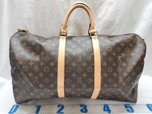 LOUIS VUITTON Monogram M41414 Keepall Bandouliere 55 Boston Bag