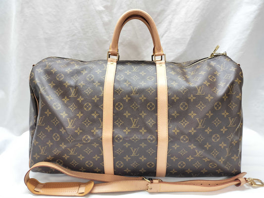 LOUIS VUITTON Monogram M41414 Keepall Bandouliere 55 Boston Bag