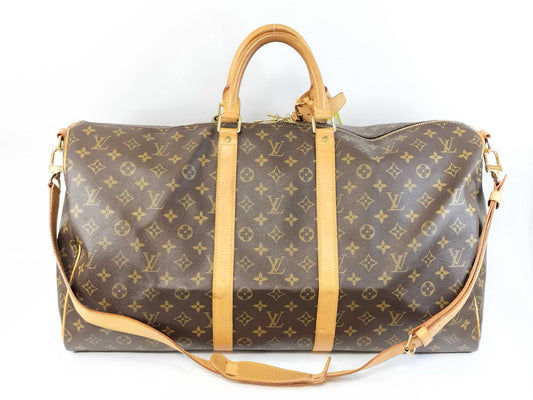 LOUIS VUITTON Monogram M41414 Keepall Bandouliere 55 Boston Bag