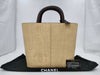 CHANEL Raffia/Coco Mark/Tote Handbag