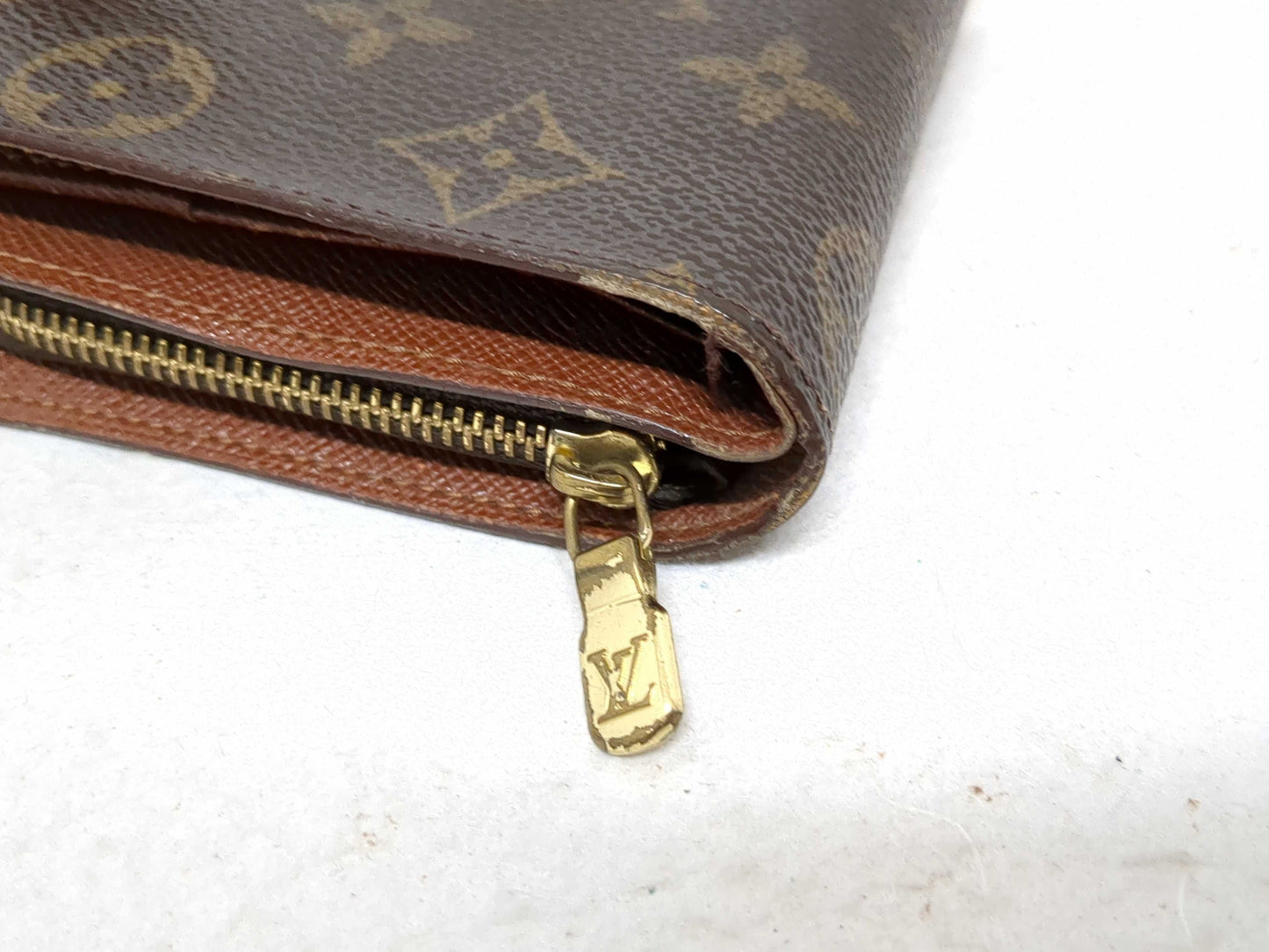 (10463_0010) LOUIS VUITTON Monogram W Hook/Compact Zip Folding Wallet Set of 2 Wallets