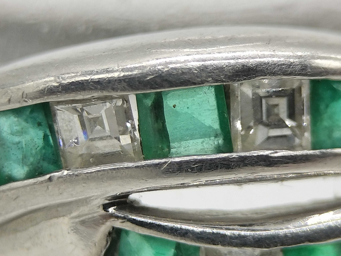 E0.30ct D0.25ct Pt900 7.4g Ring