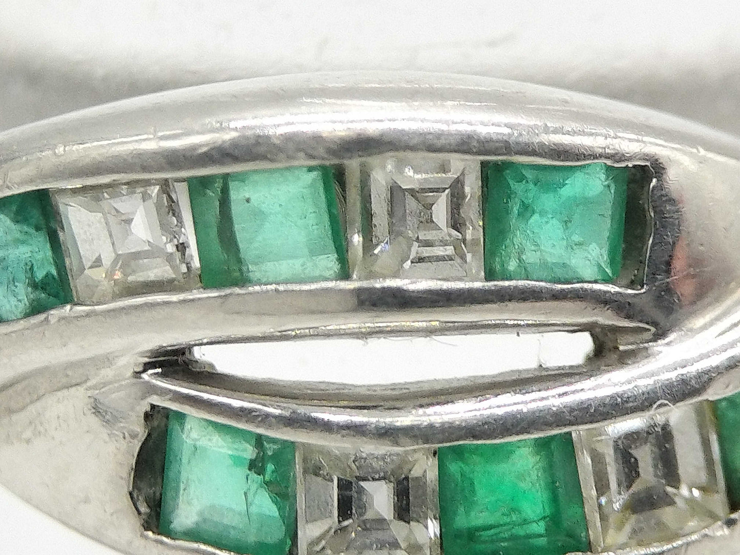 E0.30ct D0.25ct Pt900 7.4g Ring
