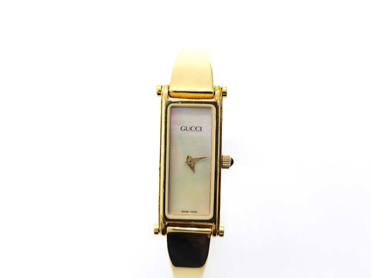 GUCCI 1500L Shell Bangle Women's Quartz Watch