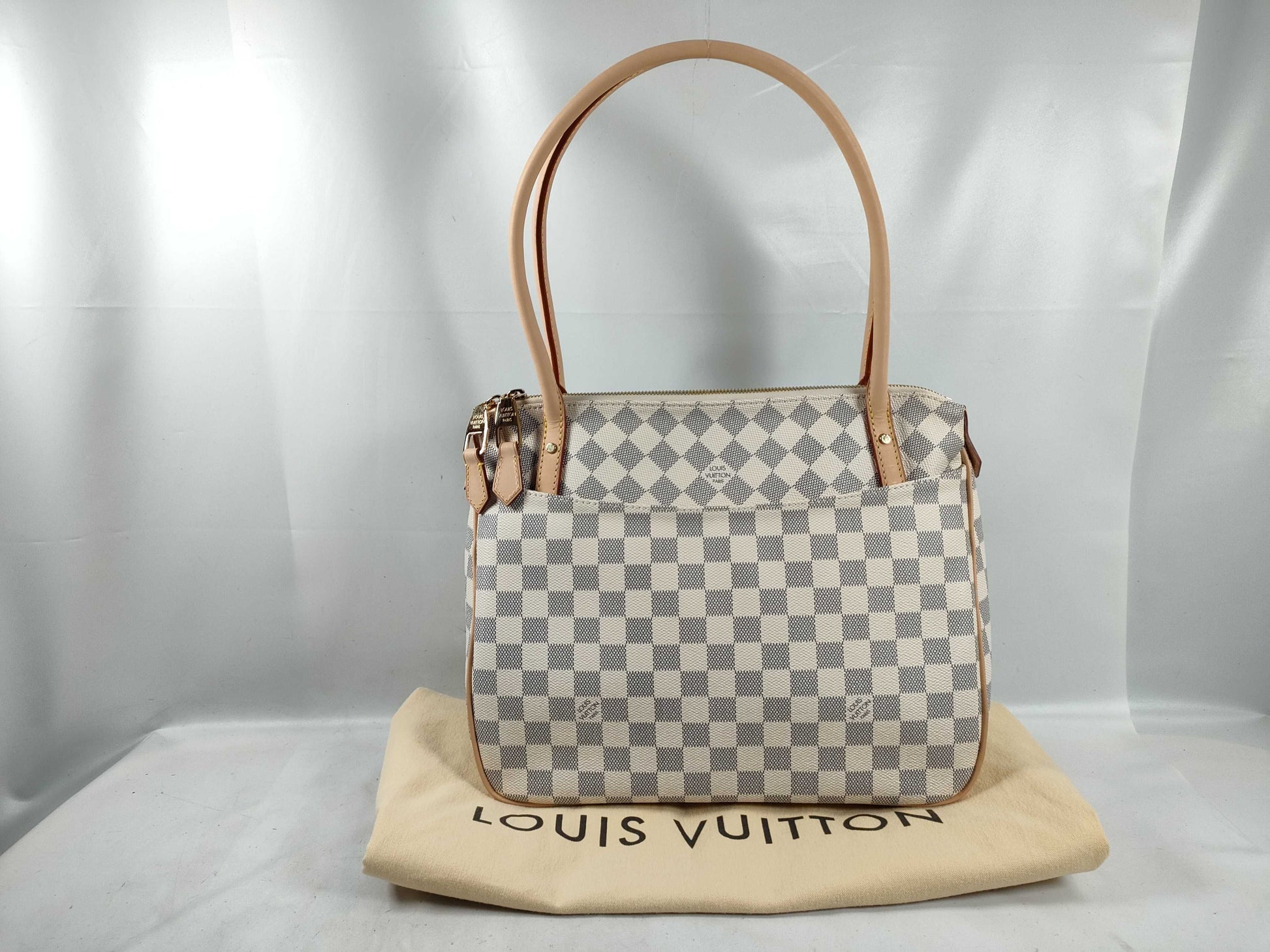 LOUIS VUITTON Damier Azur N41176 Figeri PM Shoulder Bag