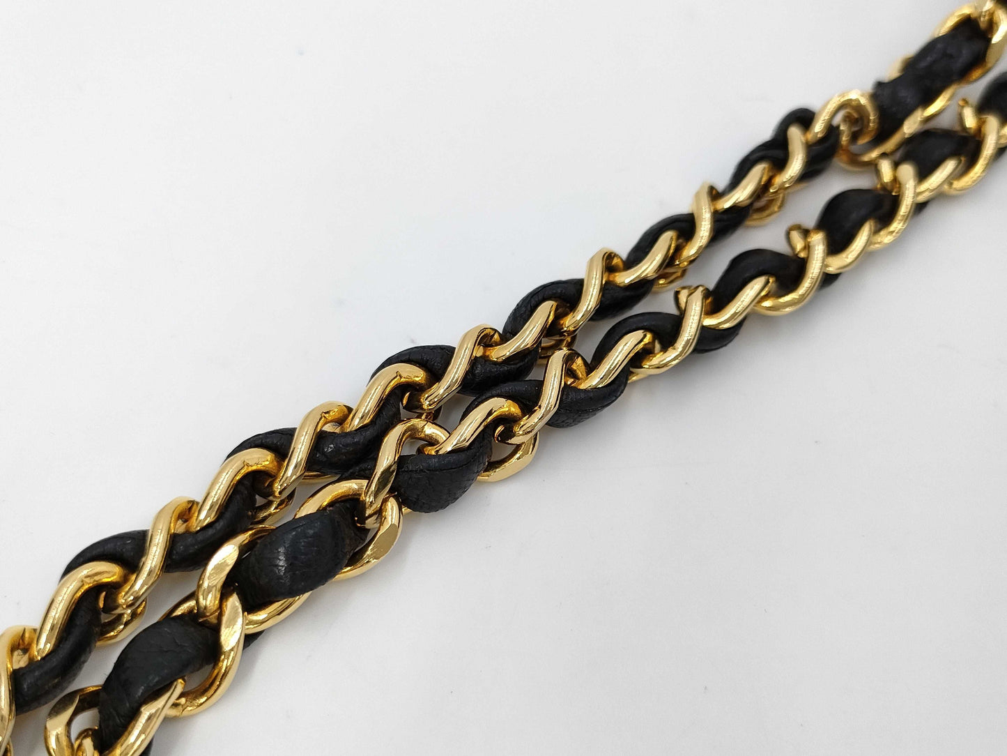 CHANEL Lambskin Matelasse Double Flap Double Chain Shoulder Bag