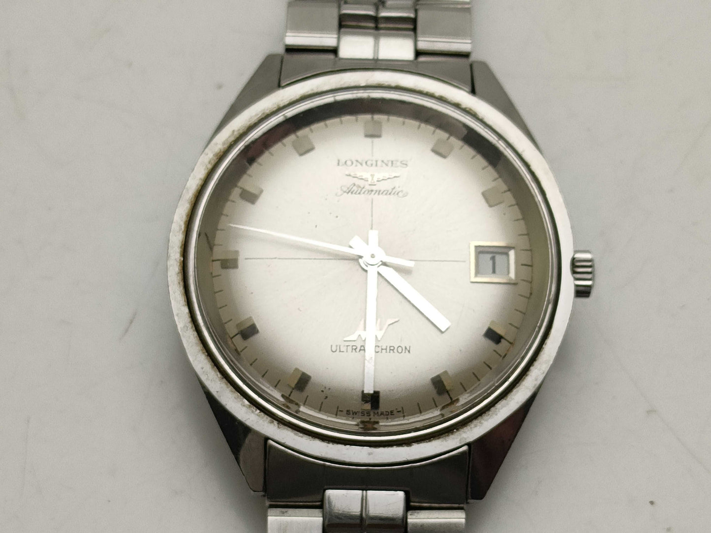 LONGINES Ultrachron Date Automatic Men's Stainless Steel Strap Boys' Watch