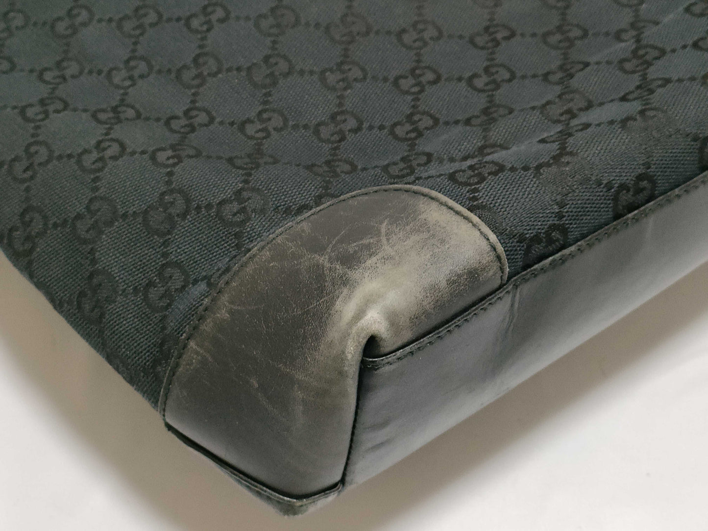 GUCCI GG Canvas 002 1121 2123/115517 214397 Tote Bag Black *2 Tote Bags