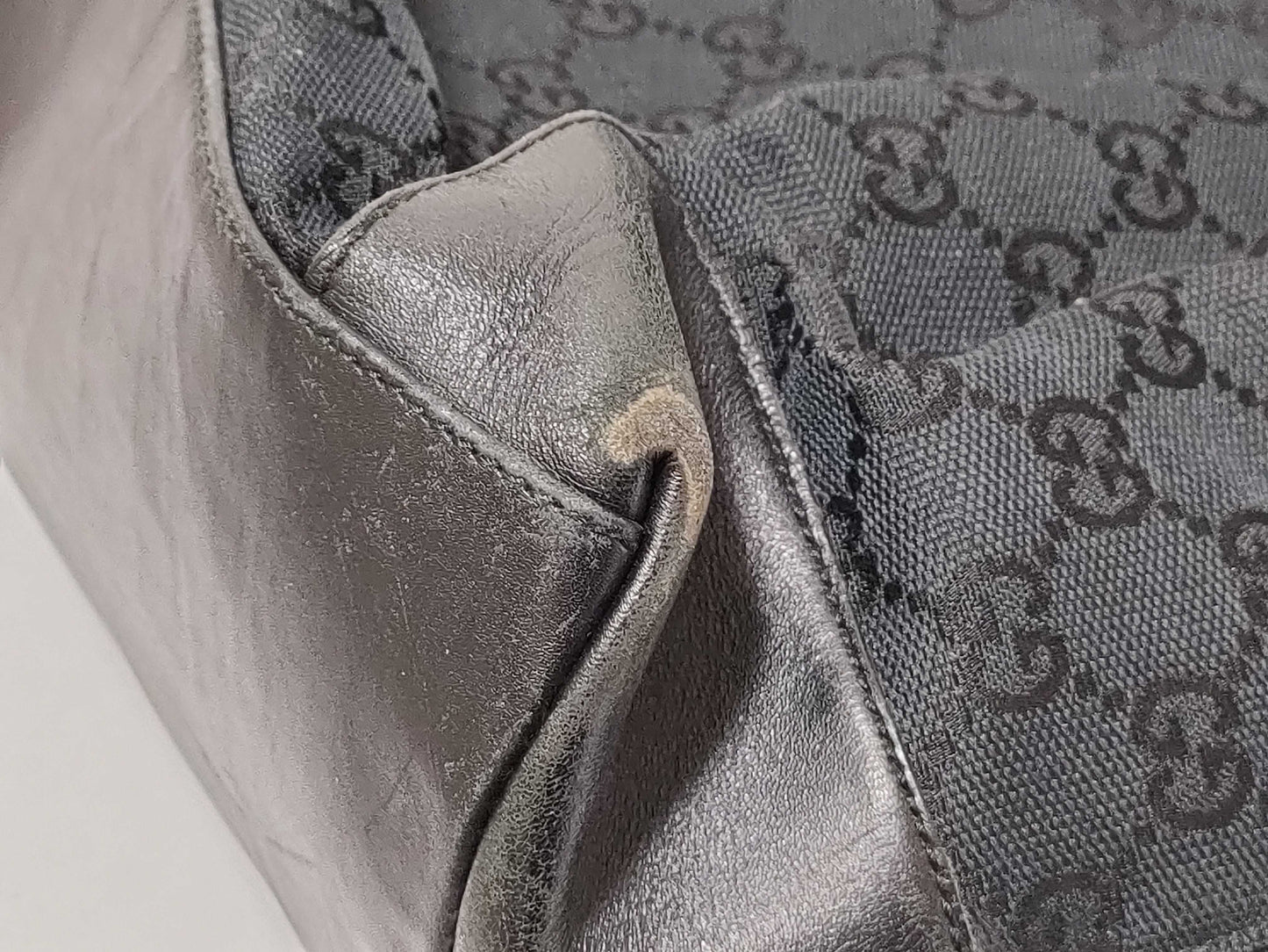 GUCCI GG Canvas 002 1121 2123/115517 214397 Tote Bag Black *2 Tote Bags