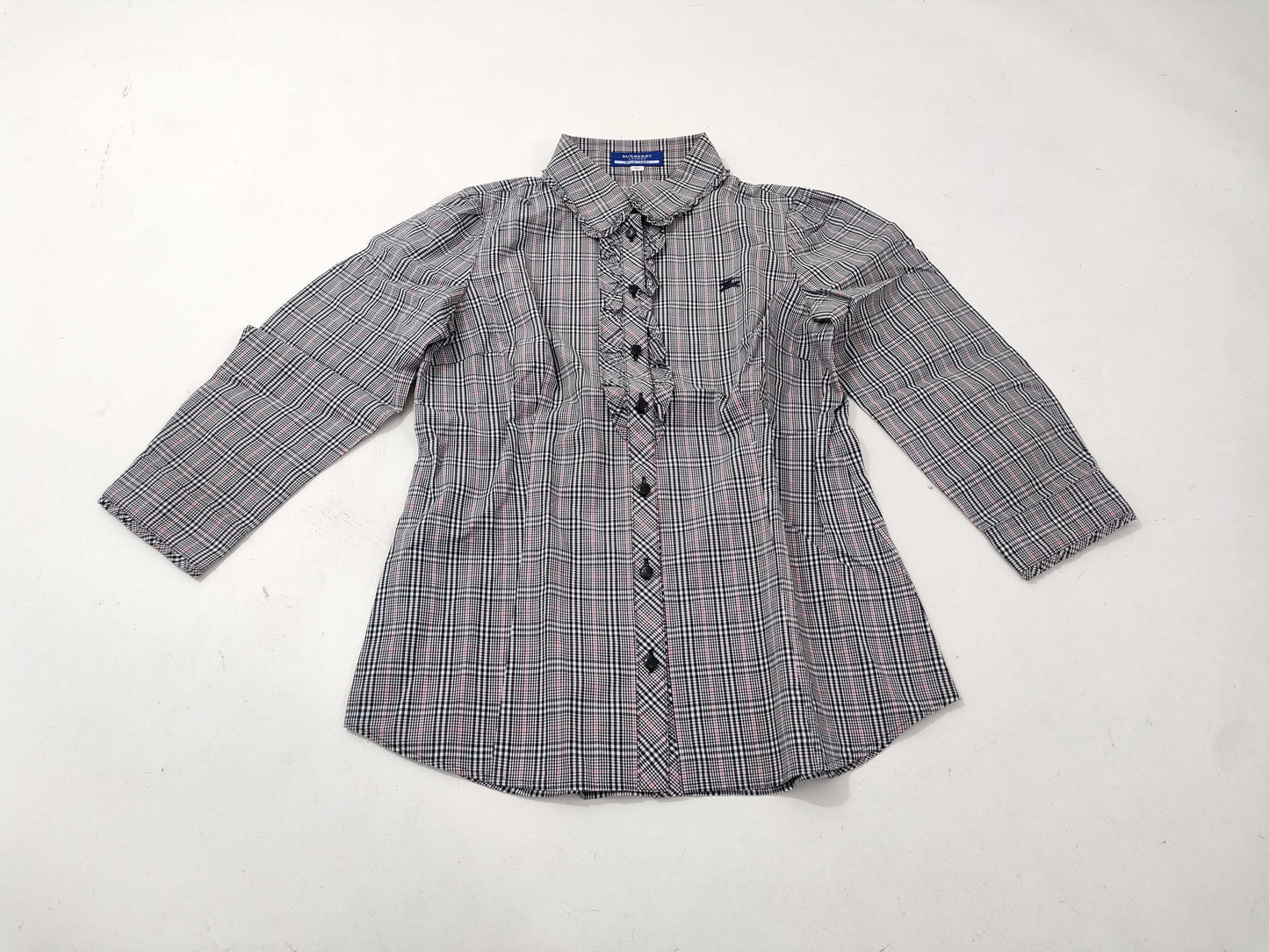 BURBERRY Blue Label Check Frill Shirt