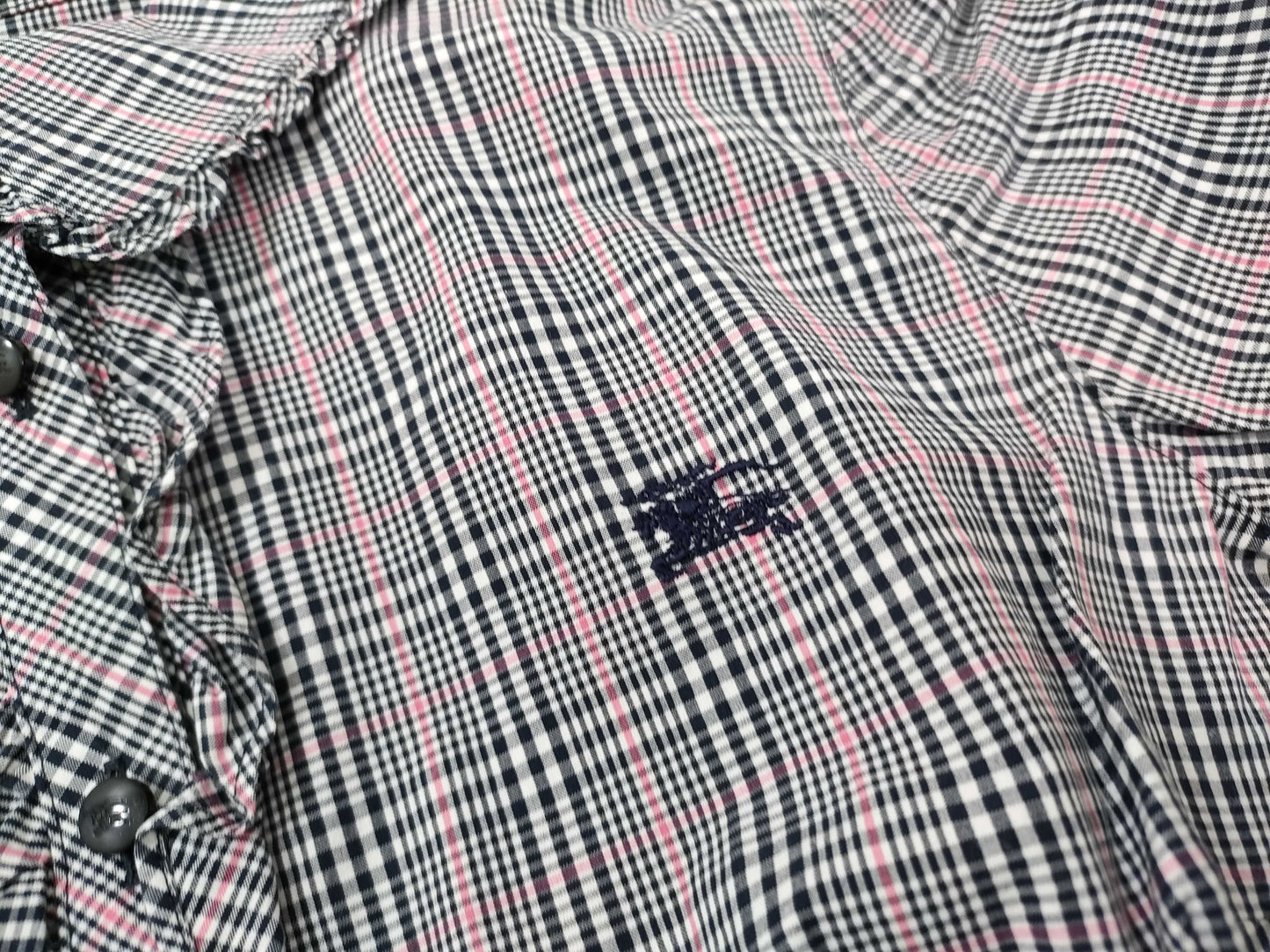 BURBERRY Blue Label Check Frill Shirt