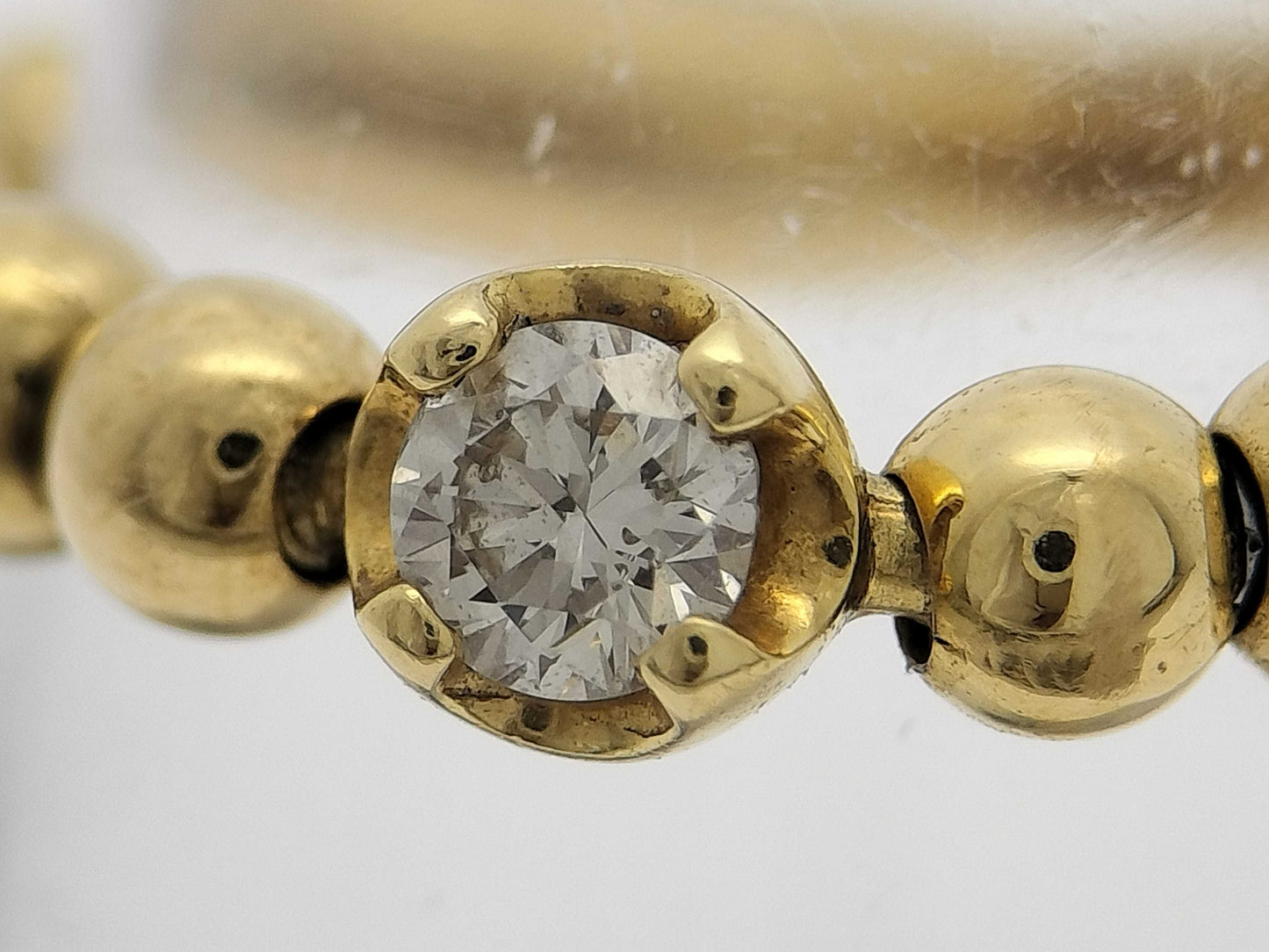 D0.10ct K18/METAL 1.6g Ring
