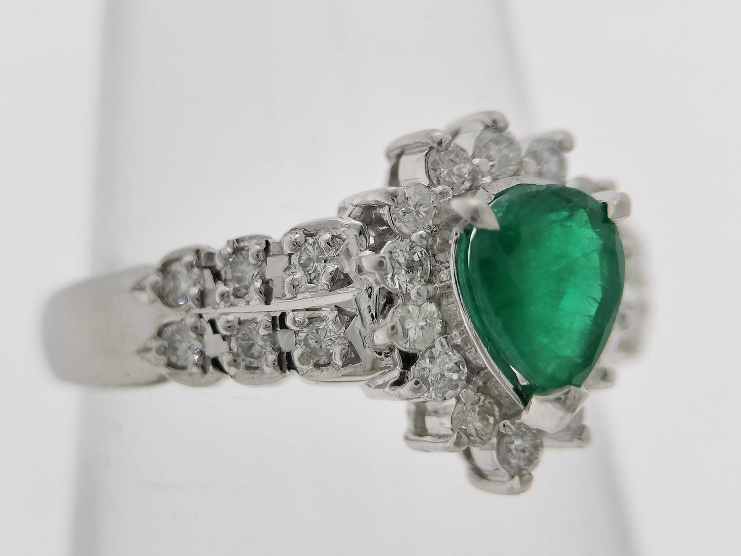 E0.53ct D0.31ct Pt900 4.7g Ring