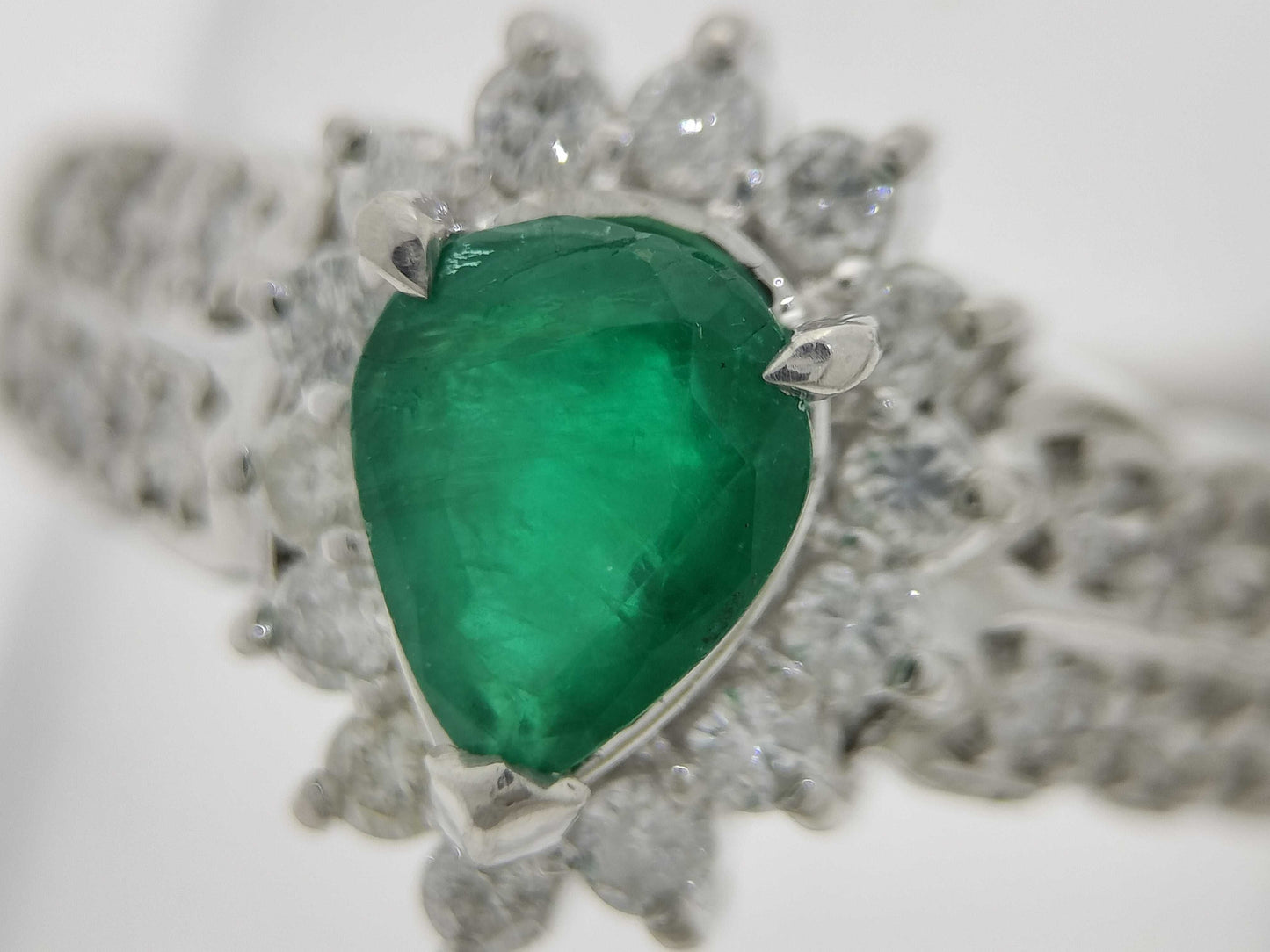 E0.53ct D0.31ct Pt900 4.7g Ring