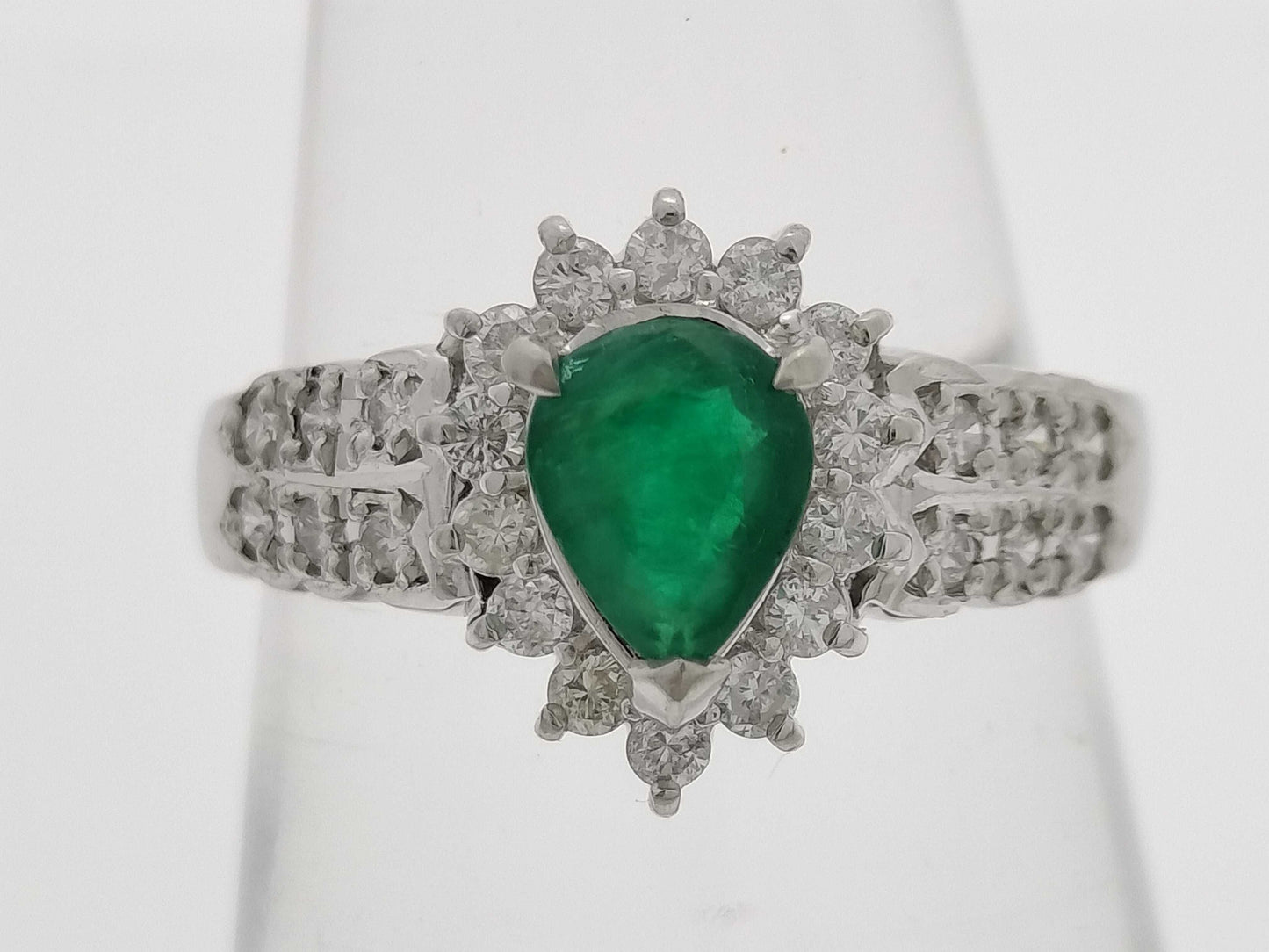 E0.53ct D0.31ct Pt900 4.7g Ring