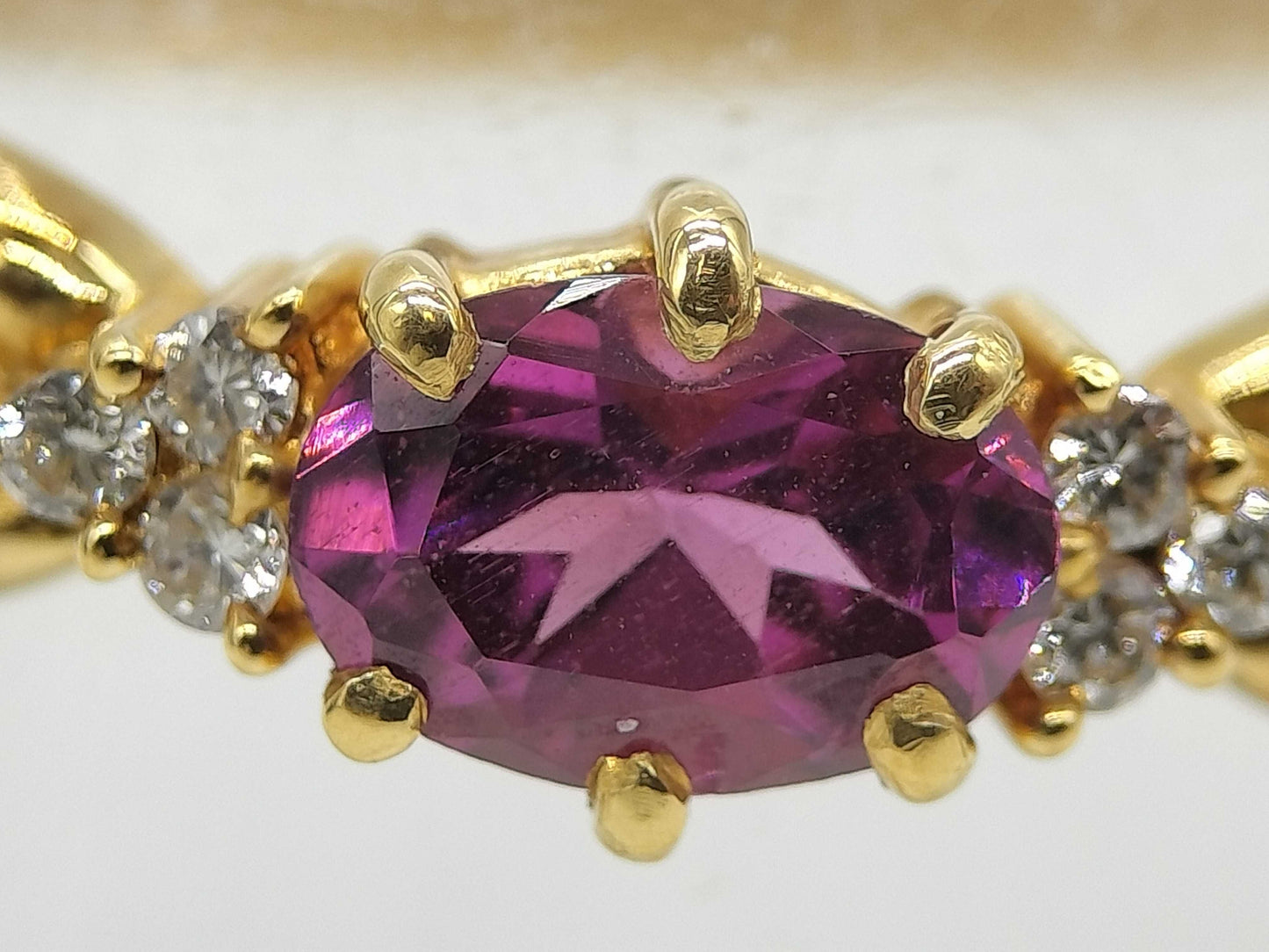 TASAKI Garnet D0.05ct K18 3.6g Ring