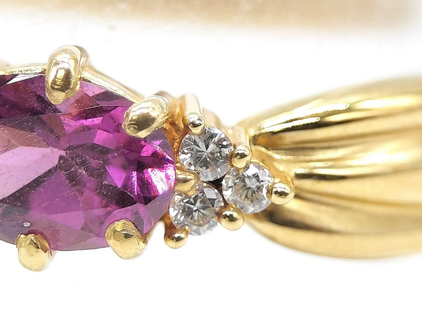 TASAKI Garnet D0.05ct K18 3.6g Ring