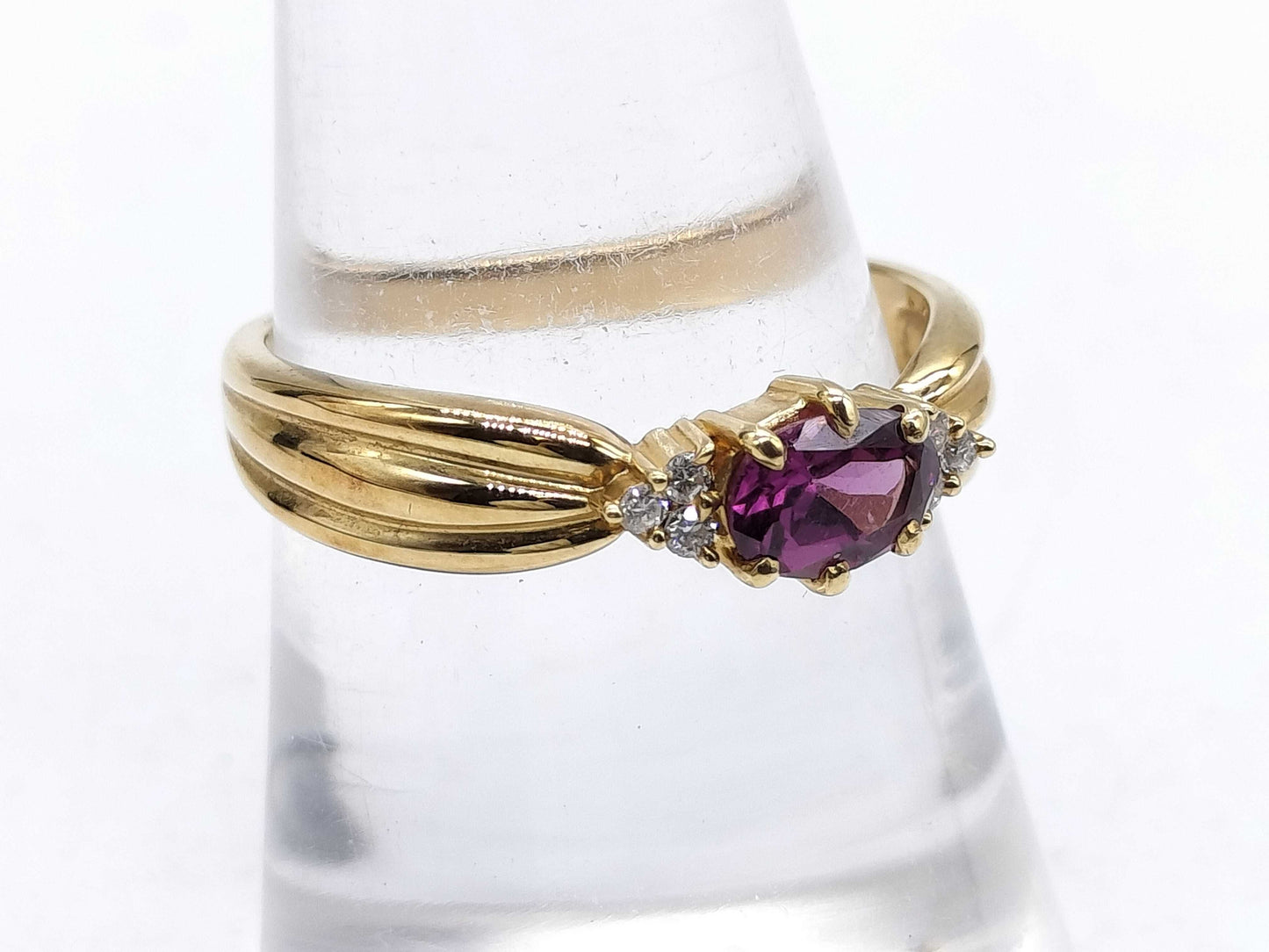 TASAKI Garnet D0.05ct K18 3.6g Ring