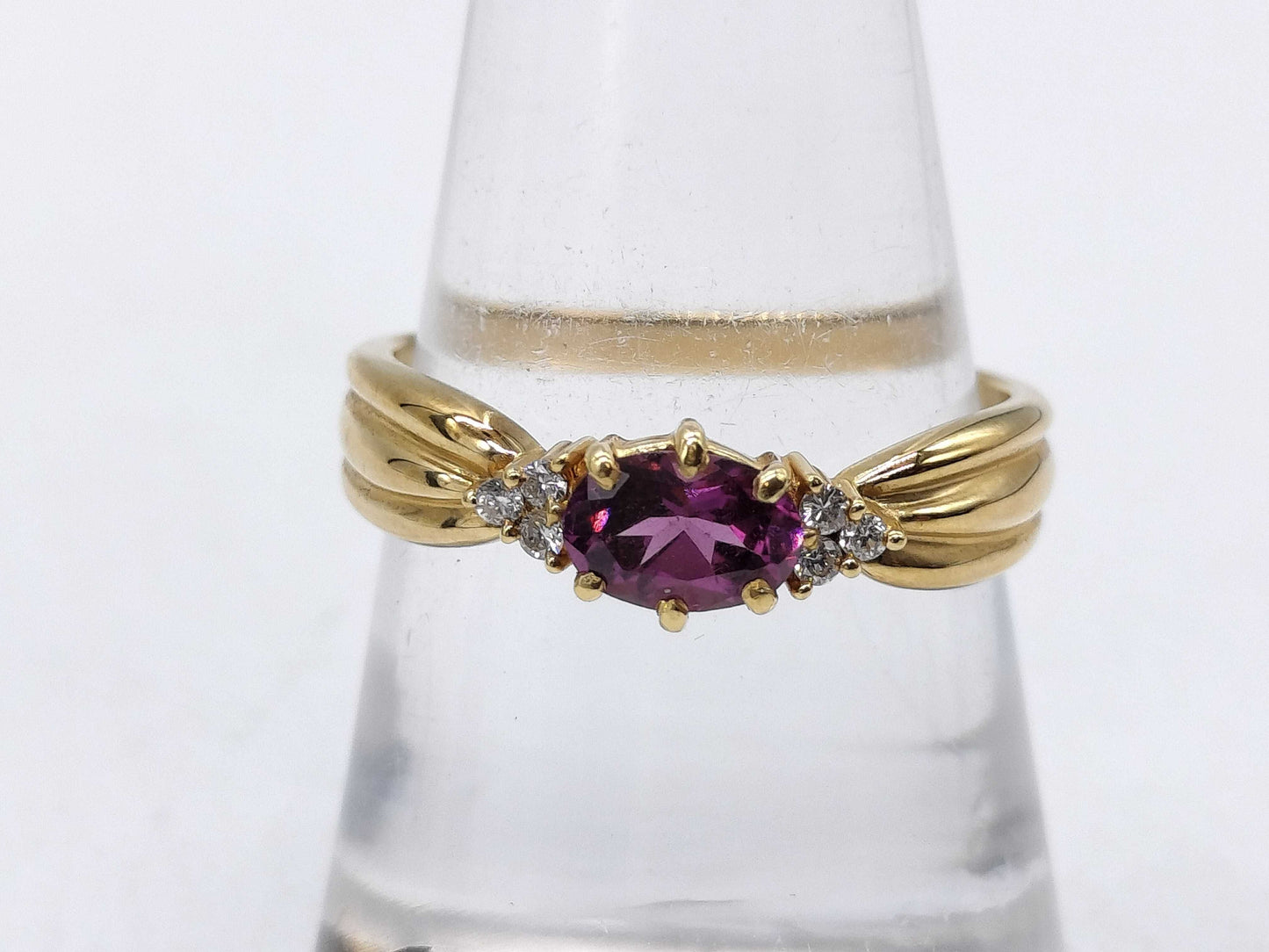 TASAKI Garnet D0.05ct K18 3.6g Ring