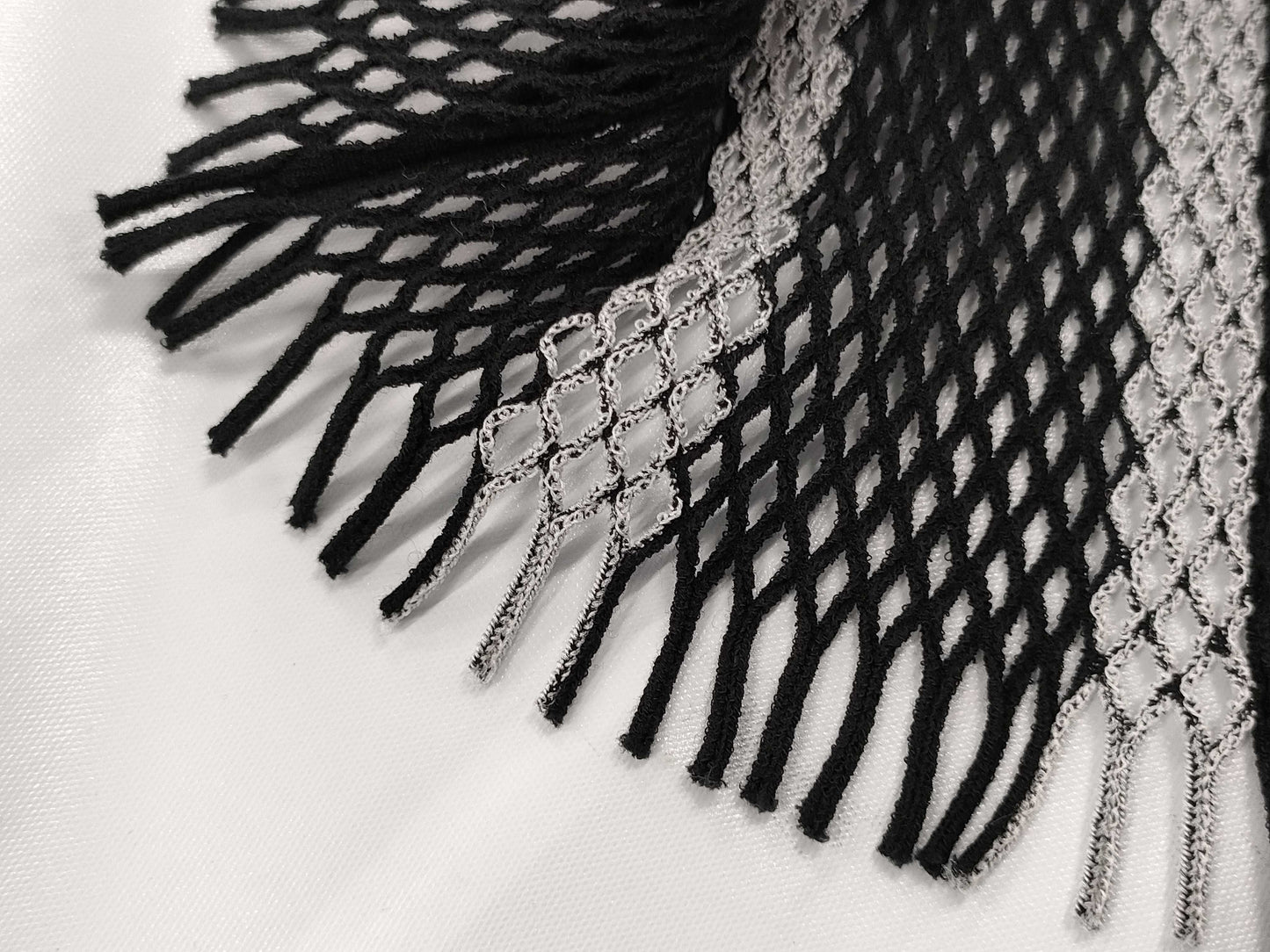 ISSEY MIYAKE see-through black and white dress
