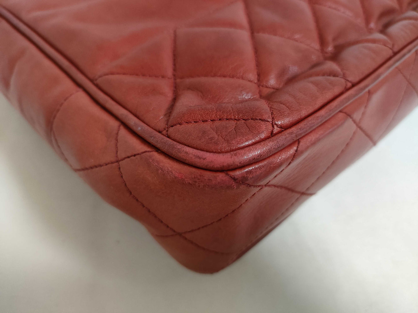 CHANEL Lambskin Chain Tote Bag Shoulder Bag
