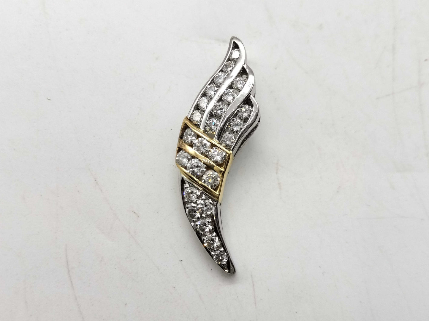 D1.06ct Pt900/K18 5.1g Pendant Top