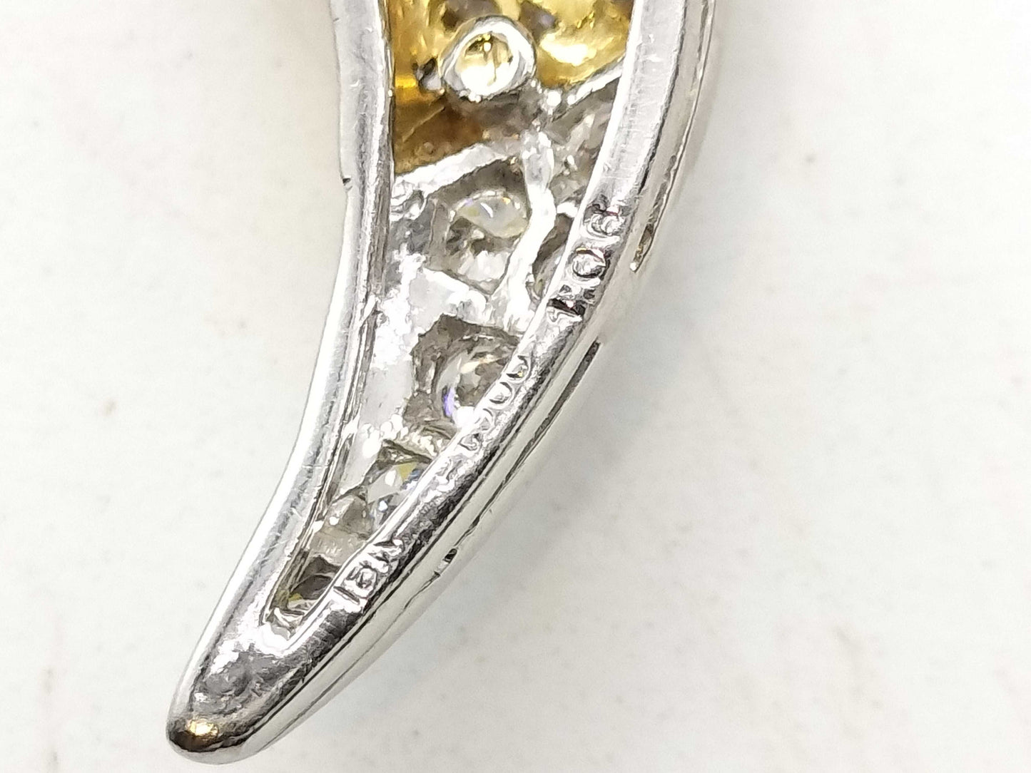 D1.06ct Pt900/K18 5.1g Pendant Top