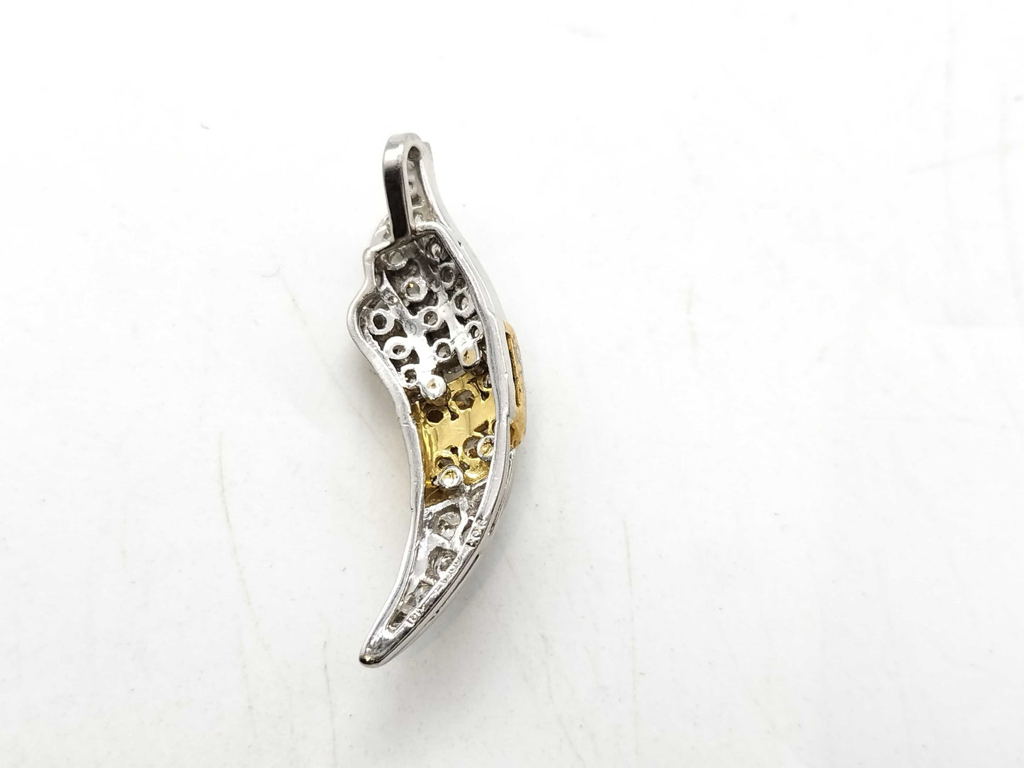 D1.06ct Pt900/K18 5.1g Pendant Top