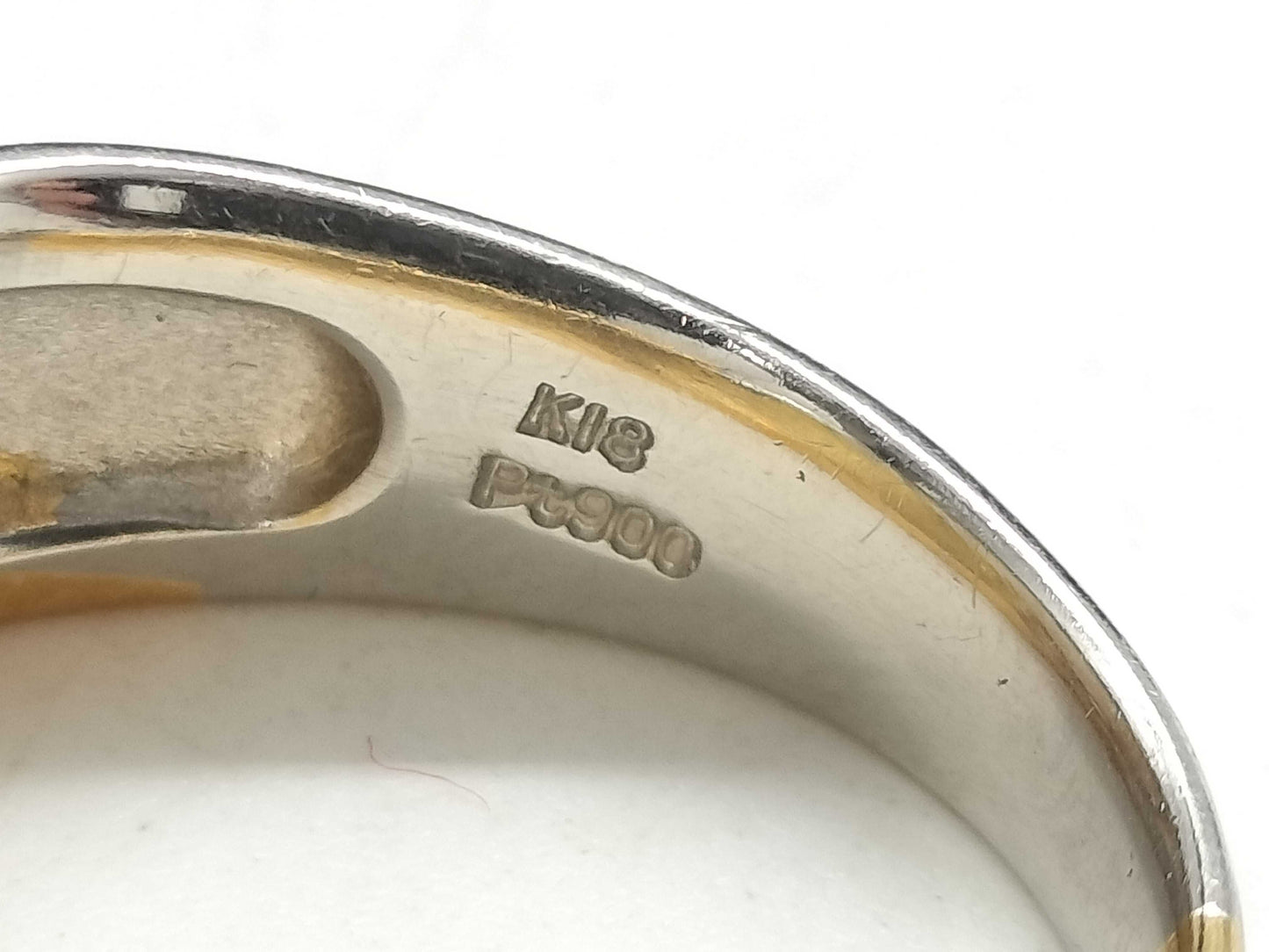 D0.29ct K18/Pt900 8.3g Ring
