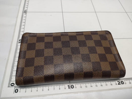 LOUIS VUITTON Damier N61728 Damier Porte Monet Zip Wallet