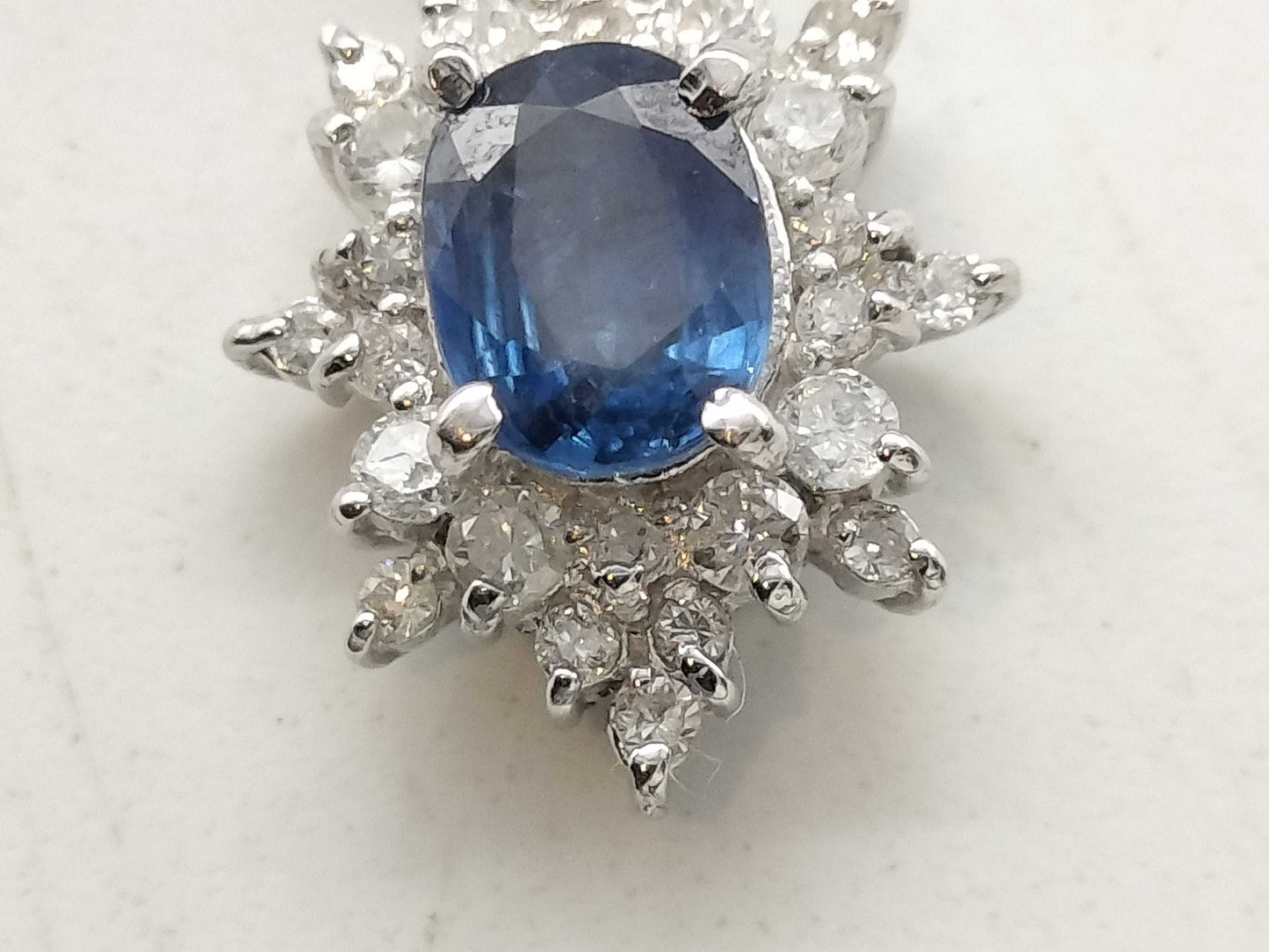 S 0.50ct D 0.30ct PT900 2.1g Pendant Top