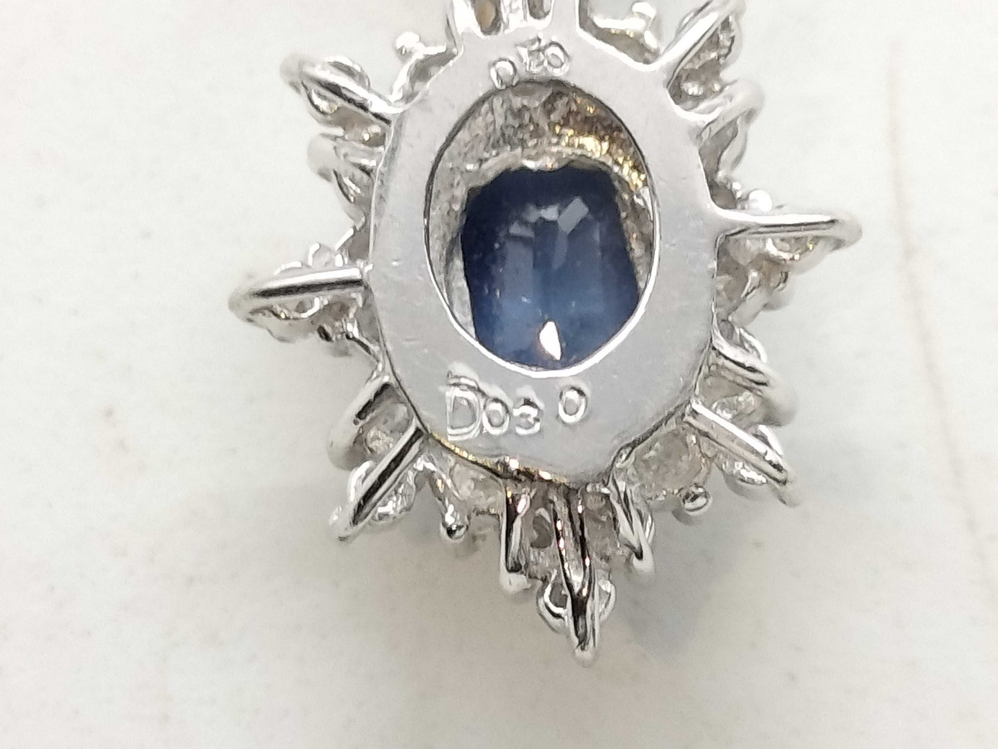 S 0.50ct D 0.30ct PT900 2.1g Pendant Top
