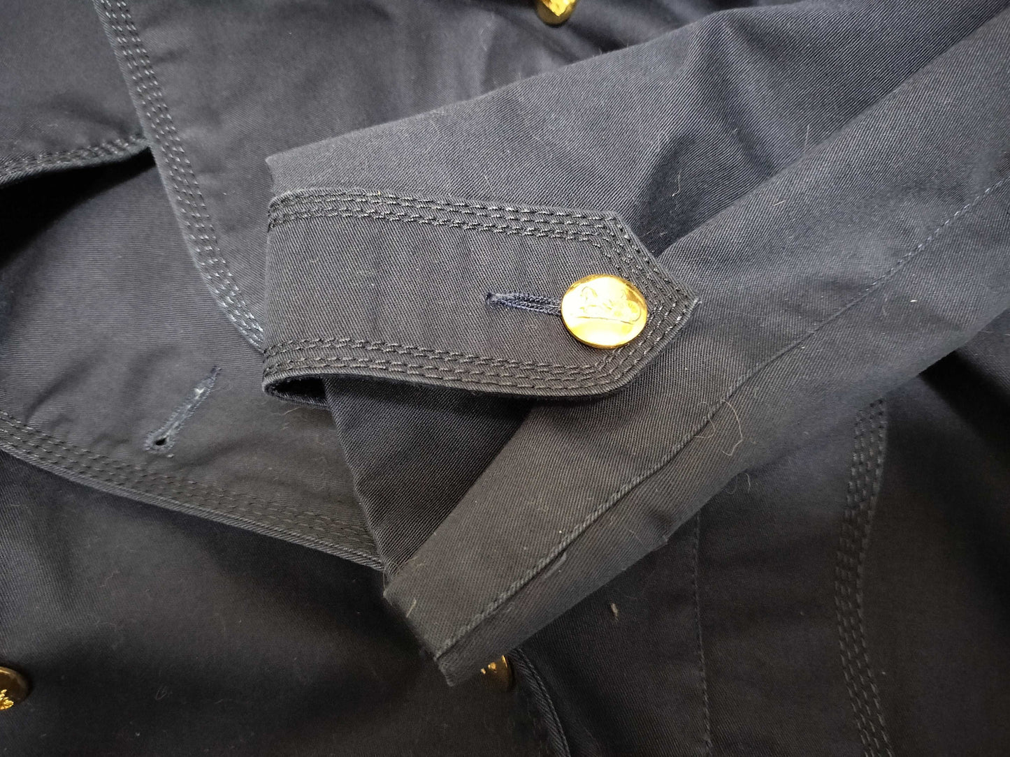 CELINE Trench Coat/Gold Button Coat