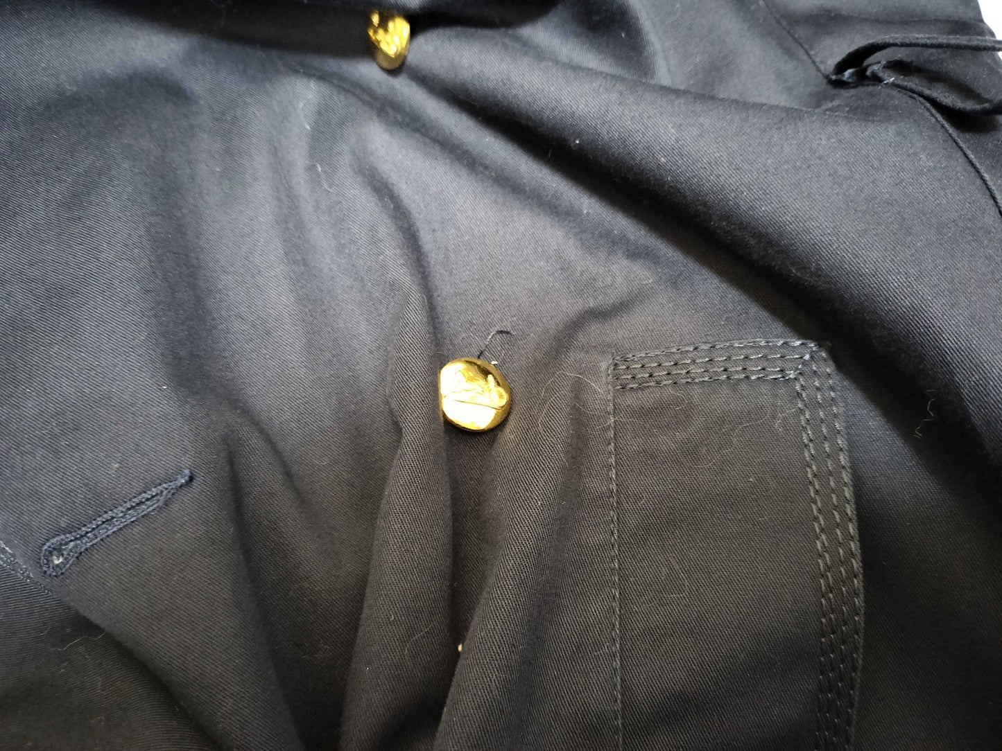 CELINE Trench Coat/Gold Button Coat