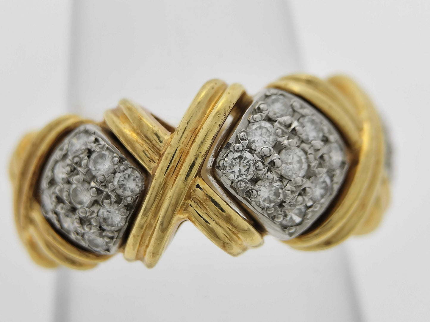 D0.50ct K18/Pt900 9.6g Ring