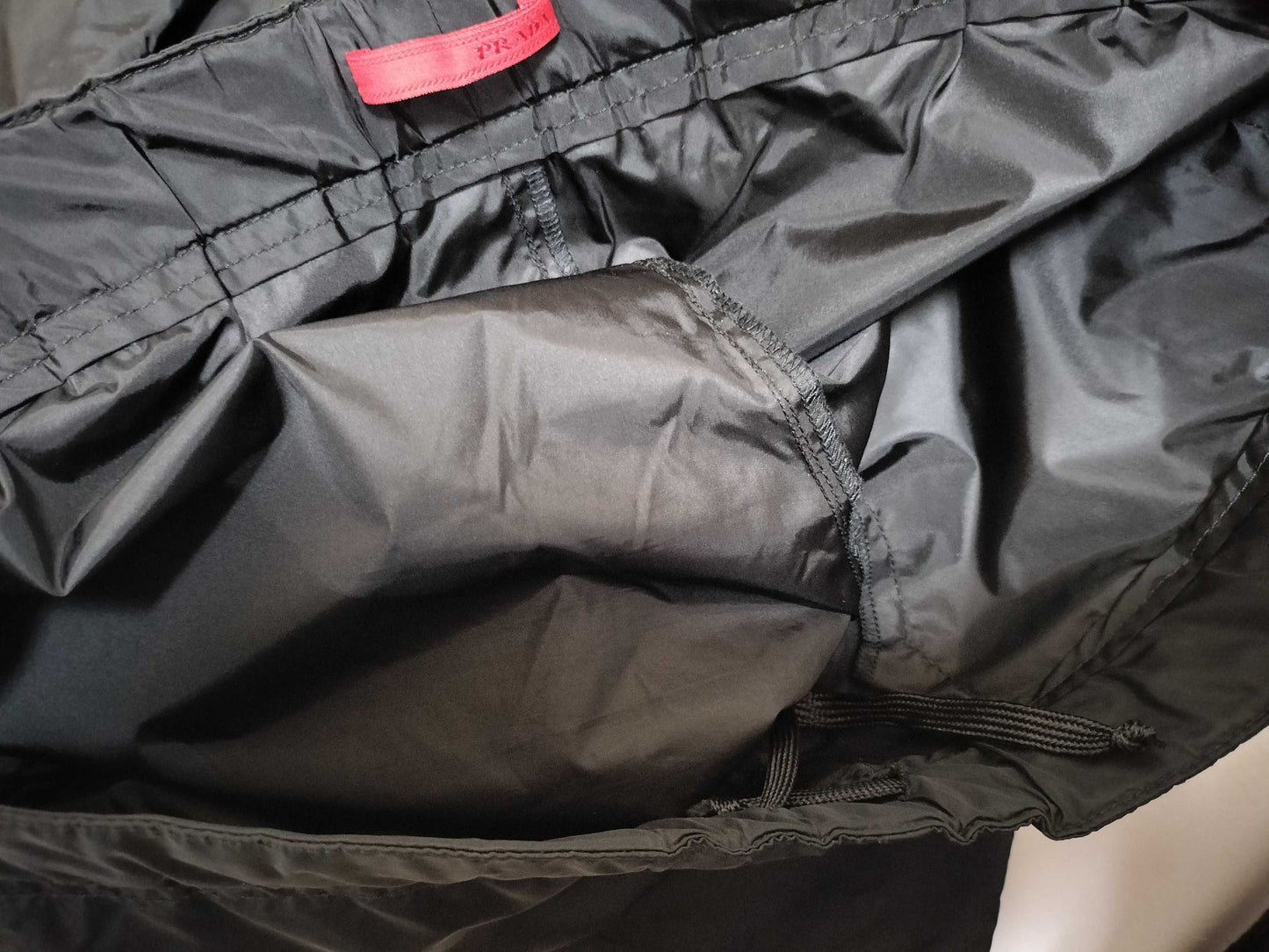 PRADA nylon pants/black/size 44 pants