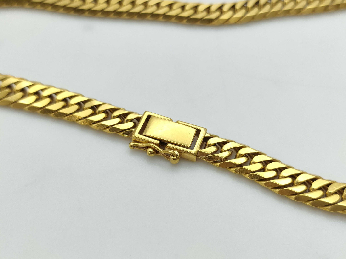 6-sided double 18K gold 18k gold necklace 50.9g