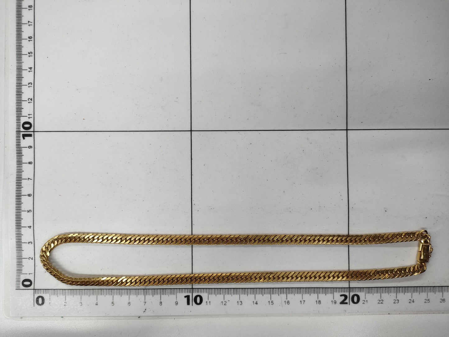 6-sided double 18K gold 18k gold necklace 50.9g